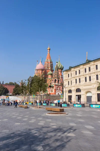 Moszkva Oroszország Szent Basil Katedrális Vörös Téren Moszkvában Oroszországban Szent — Stock Fotó