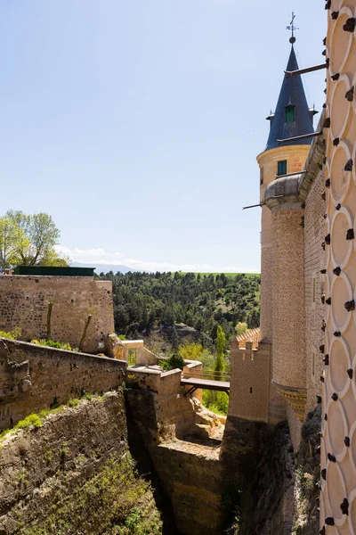 Detalhes Famoso Castelo Alcazar Segóvia Castela Leão Espanha — Fotografia de Stock