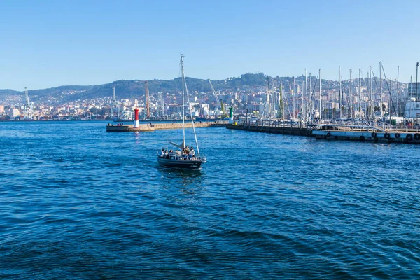 Vigo Hiszpania Łodzie Przystani Agrupacion Nautica San Gregorio Alei Beiramar — Zdjęcie stockowe