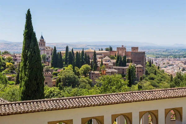 General View Alhambra Granada Complex View Generalife — Stock Photo, Image