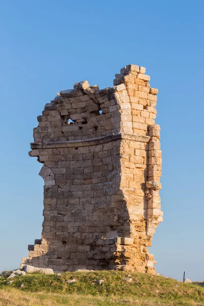 Древние Руины Великой Базилики Подземной Пещерной Церкви Айя Текла Известной — стоковое фото