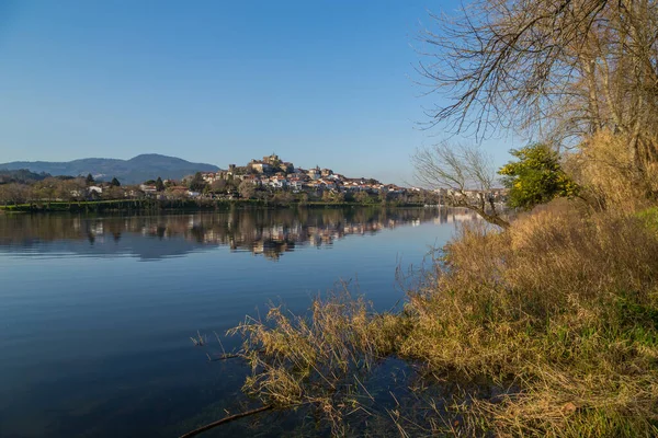 Veduta Del Fiume Minho Dal Ponte Internazionale Tui Valenca Minho — Foto Stock