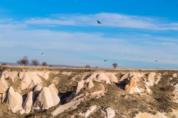 Vulkanische Klippen Und Felsformationen Kappadokien Anatolien Türkei — Stockfoto