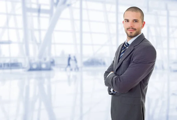 Glücklicher Geschäftsmann Porträt Büro — Stockfoto