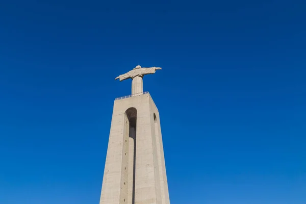 Cristo Rei Staty Cristo Rei Eller Kung Kristi Helgedom Almada — Stockfoto