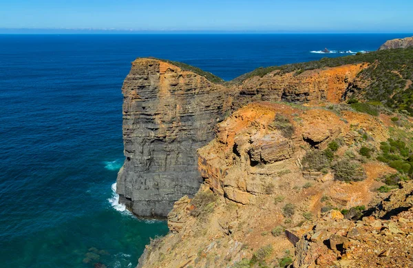 Útesy Západním Pobřeží Algarve Poblíž Sagres Portugalsko — Stock fotografie