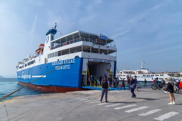 Pirée Grèce Mai 2022 Bateaux Croisière Accostage Port Pirée Grèce — Photo