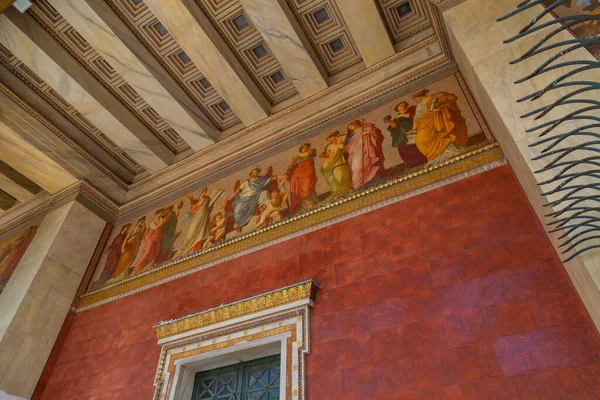 Athens Greece Detail Entrance National Archaeological Museum Athens Greece One — 图库照片