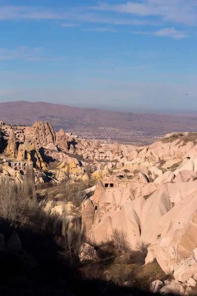 Rocce Incredibili Zelve Notte Piramidi Della Cappadocia Goreme Turchia — Foto Stock