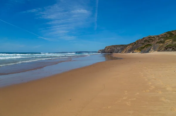 Beautiful Empty Beach Algarve Portugal — Zdjęcie stockowe