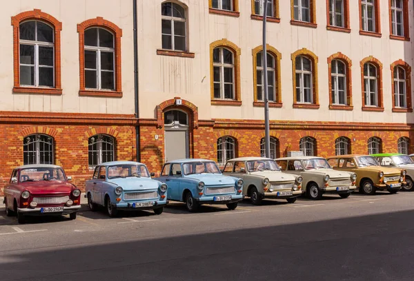 Berlin Germany Different Colours Old Trabant Cars Berlin Germany — Stock Photo, Image