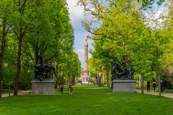 Berlin Germany Golden Statue Victoria Top Victory Column Berlin Germany — Φωτογραφία Αρχείου