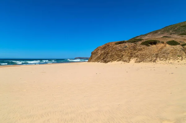 Beautiful Empty Beach Algarve Portugal — Zdjęcie stockowe