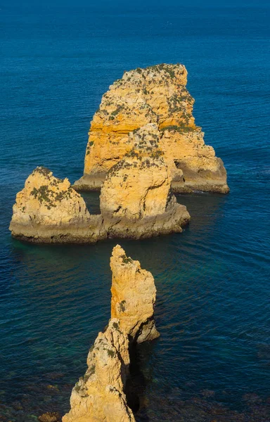 Ponta Piedade Cliffs Lagos Portugal Beautiful Seascape Natural Rock Formations — Stock fotografie
