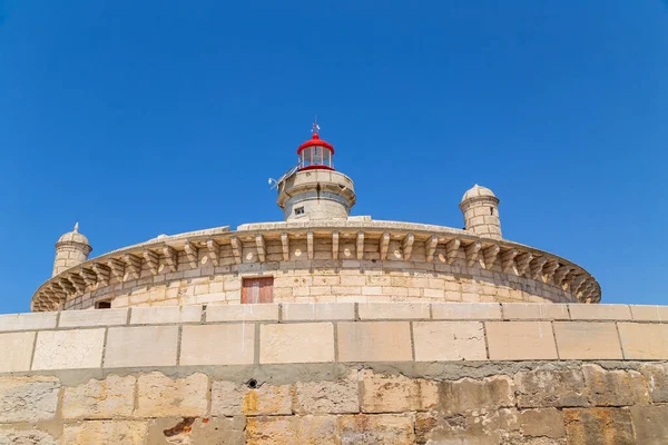 Bugio Lighthouse Detail Situated Island Estuary Tagus River Lisbon Portugal — Zdjęcie stockowe