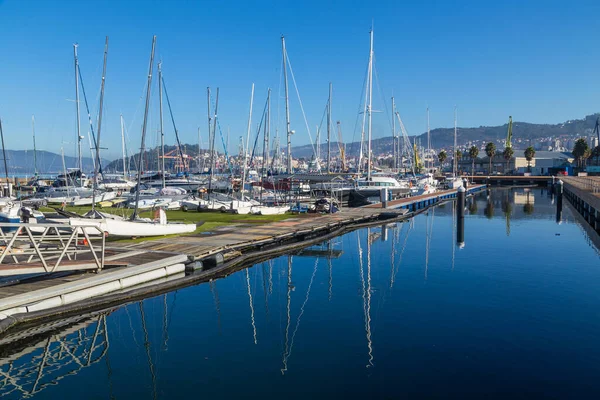 Vigo Hiszpania Łodzie Przystani Agrupacion Nautica San Gregorio Alei Beiramar — Zdjęcie stockowe