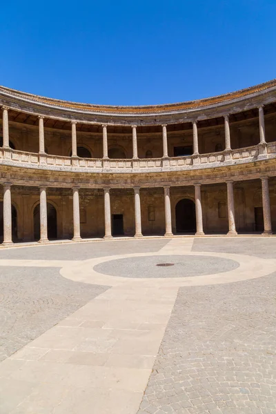 Grenade Espagne Cour Palais Charles Quint Palacio Carlos Alhambra Grenade — Photo