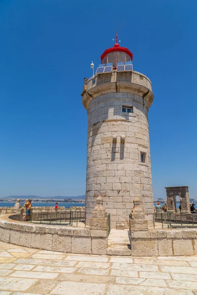 Lizbon Portekiz Portekiz Deki Eski Bugio Deniz Feneri Ziyaret Edenler — Stok fotoğraf