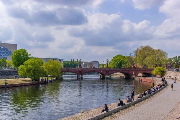 Berlin Germany Lutherbrucke Bridge Spree River Berlin Germany — 图库照片