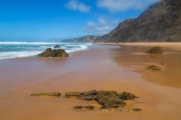 Hermosa Playa Vacía Alentejo Portugal —  Fotos de Stock