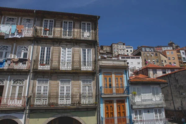 Oporto Portogallo Ribeira Sulla Riva Del Fiume Douro Oporto Portogallo — Foto Stock