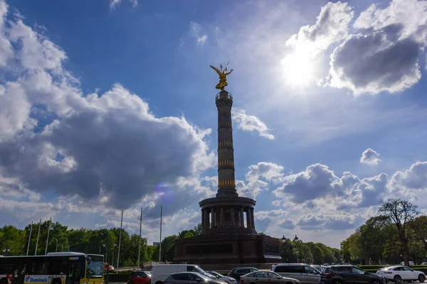Berlin Germany Golden Statue Victoria Top Victory Column Berlin Germany — 图库照片