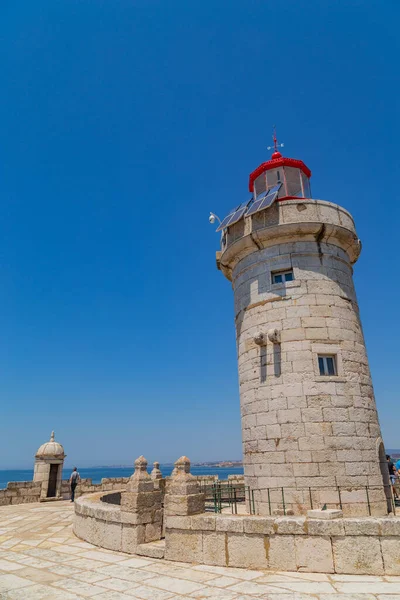 Lisbon Portugal People Visiting Old Bugio Lighthouse Lisbon Portugal — Foto Stock