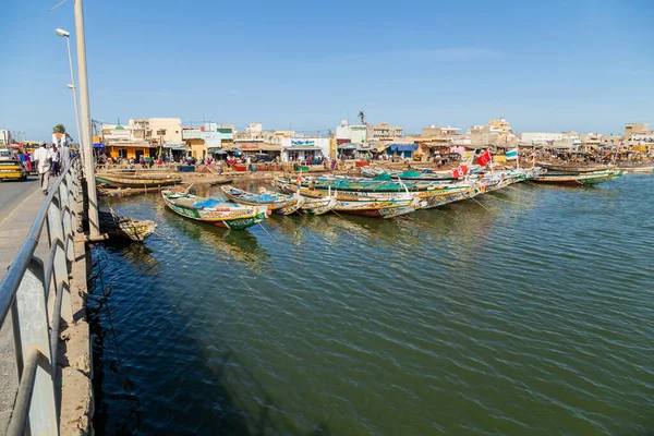 Saint Louis Senegal Fishing Boats Resting Riverbank River Senegal — Stok fotoğraf