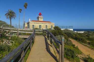 LAGOS, PORTUGAL - View of the lighthouse in Ponta da Piedade, Lagos, Algarve, Portugal, Europe