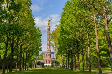 Berlin, Germany - The Golden Statue of Victoria On Top of The Victory Column in Berlin, Germany clipart