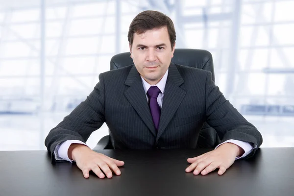 Young Business Man Desk Office — Stock Photo, Image