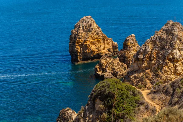 Kliffen Van Ponta Piedade Lagos Algarve Portugal — Stockfoto