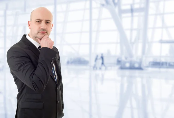 Young Business Man Thinking Office — Stock Photo, Image