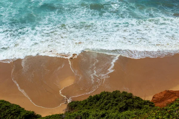 Όμορφη Άδεια Παραλία Στο Algarve Δυτική Ακτή Πορτογαλία — Φωτογραφία Αρχείου