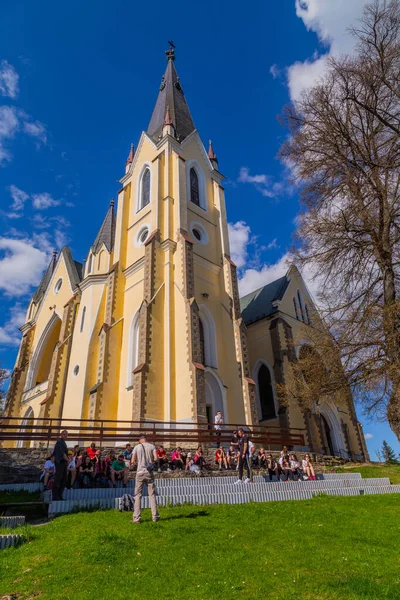 Levoca Slovakia Pyhän Neitsyt Marian Vierailun Basilika Kukkulalla Marianska Hora — kuvapankkivalokuva