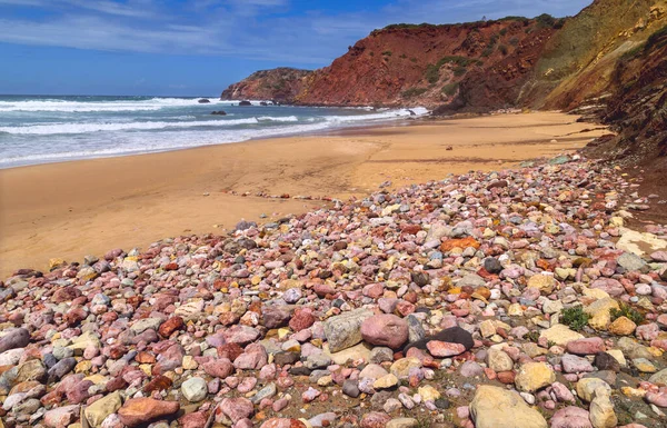 Hermosa Playa Vacía Costa Oeste Del Algarve Portugal — Foto de Stock