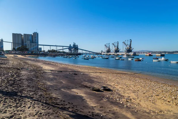 Trafaria Portugal Terminal Águas Profundas Silo Para Grãos Produtos Derivados — Fotografia de Stock