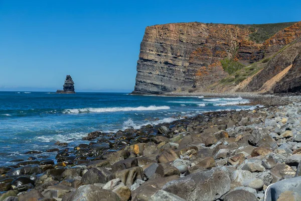 Klippen Der Westküste Der Algarve Der Nähe Von Sagres Portugal — Stockfoto