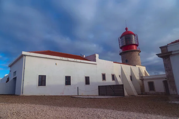 ビセンテ岬灯台 ポルトガル語 Cabo Sao Vicente ポルトガルのサグレスにある灯台 — ストック写真