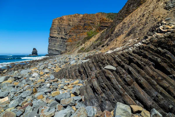 Klippen Der Westküste Der Algarve Der Nähe Von Sagres Portugal — Stockfoto