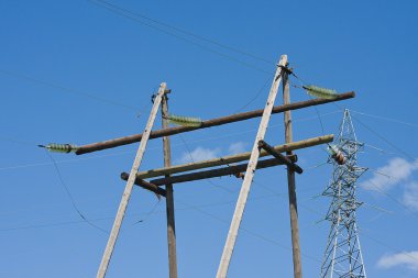 İnşaat elektrik şanzıman arka plan mavi s