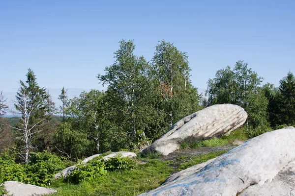 Monumento de pedras brancas de natureza — Fotografia de Stock