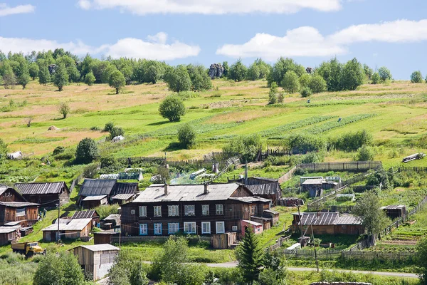 Rural summer landscape on the river — Stock Photo, Image
