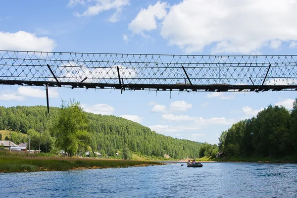 Rural summer landscape on the river — Stock Photo, Image