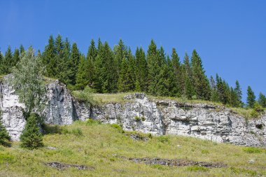 Dağın tepesinde güzel rocks