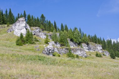 Dağın tepesinde güzel rocks