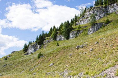 Dağın tepesinde güzel rocks