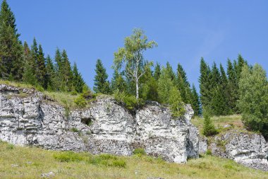 Dağın tepesinde güzel rocks