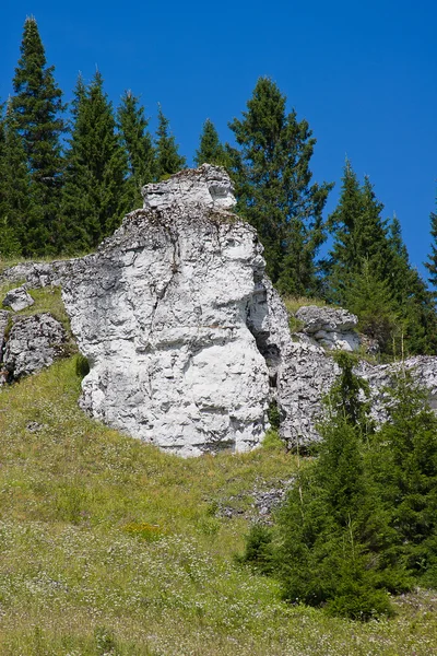 Beautiful rocks on the top of mountain — Stock Photo, Image