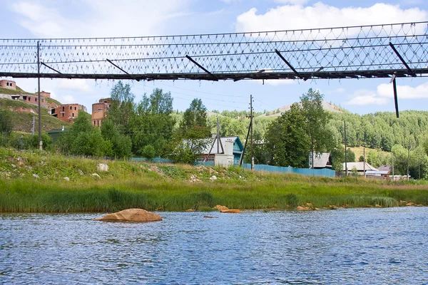 Rural summer landscape on the river — Stock Photo, Image